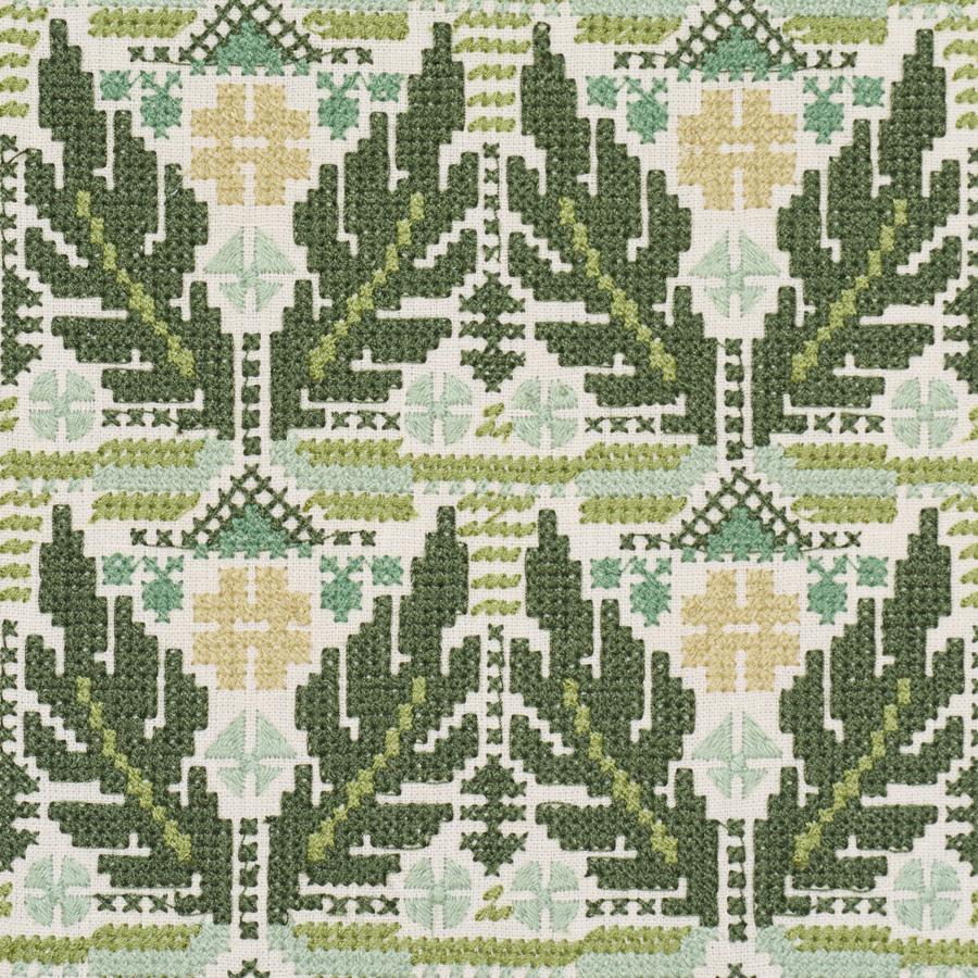 Purchase 86551 | Ayla Embroidery, Green - Schumacher Fabric