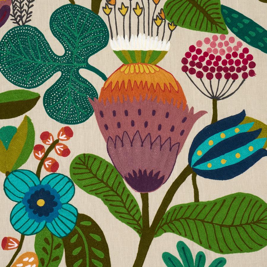 Purchase 86570 | Modern Botanical Embroidery, Paradise - Schumacher Fabric