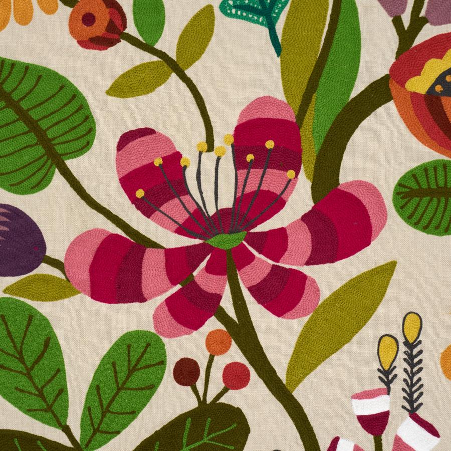 Purchase 86570 | Modern Botanical Embroidery, Paradise - Schumacher Fabric
