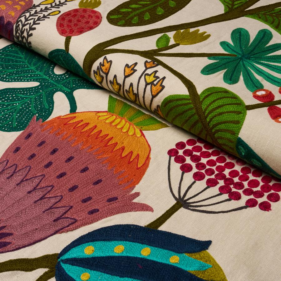 Purchase 86570 | Modern Botanical Embroidery, Paradise - Schumacher Fabric