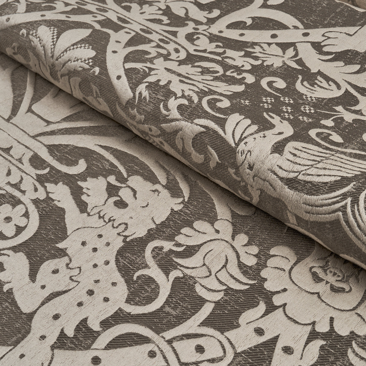 Purchase 86590 | Dougal Damask, Smoke - Schumacher Fabric