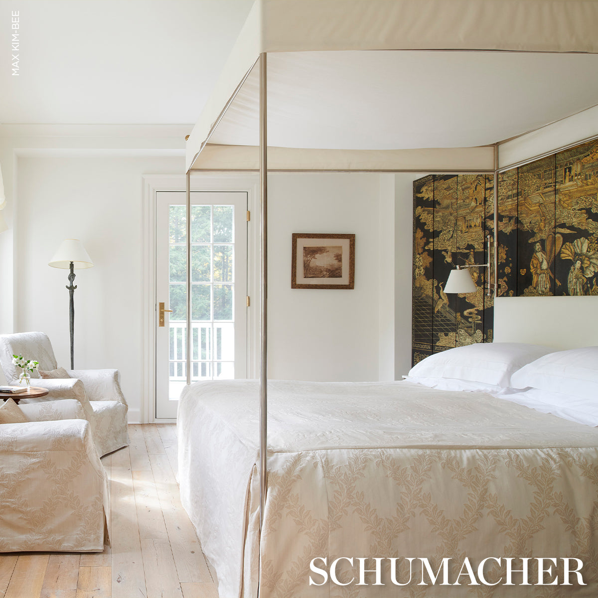 Purchase 86642 | Tyninghame Trellis, Ivory - Schumacher Fabric