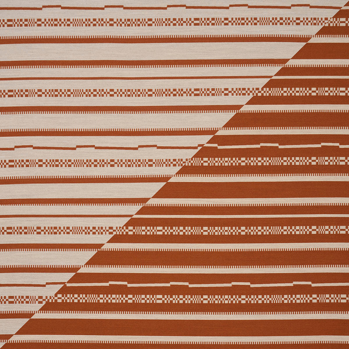 Purchase 86872 | Skyline Stripes Reversible, Burnt Orange - Schumacher Fabric