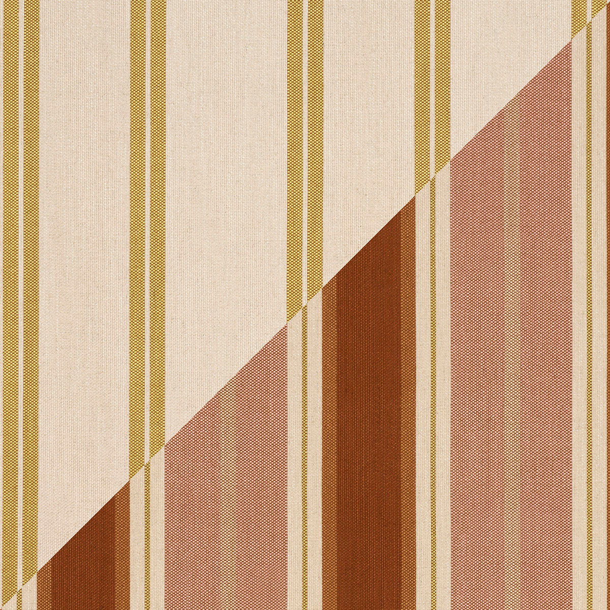 Purchase 86880 | Double Face Stripes, Terracotta Lime - Schumacher Fabric