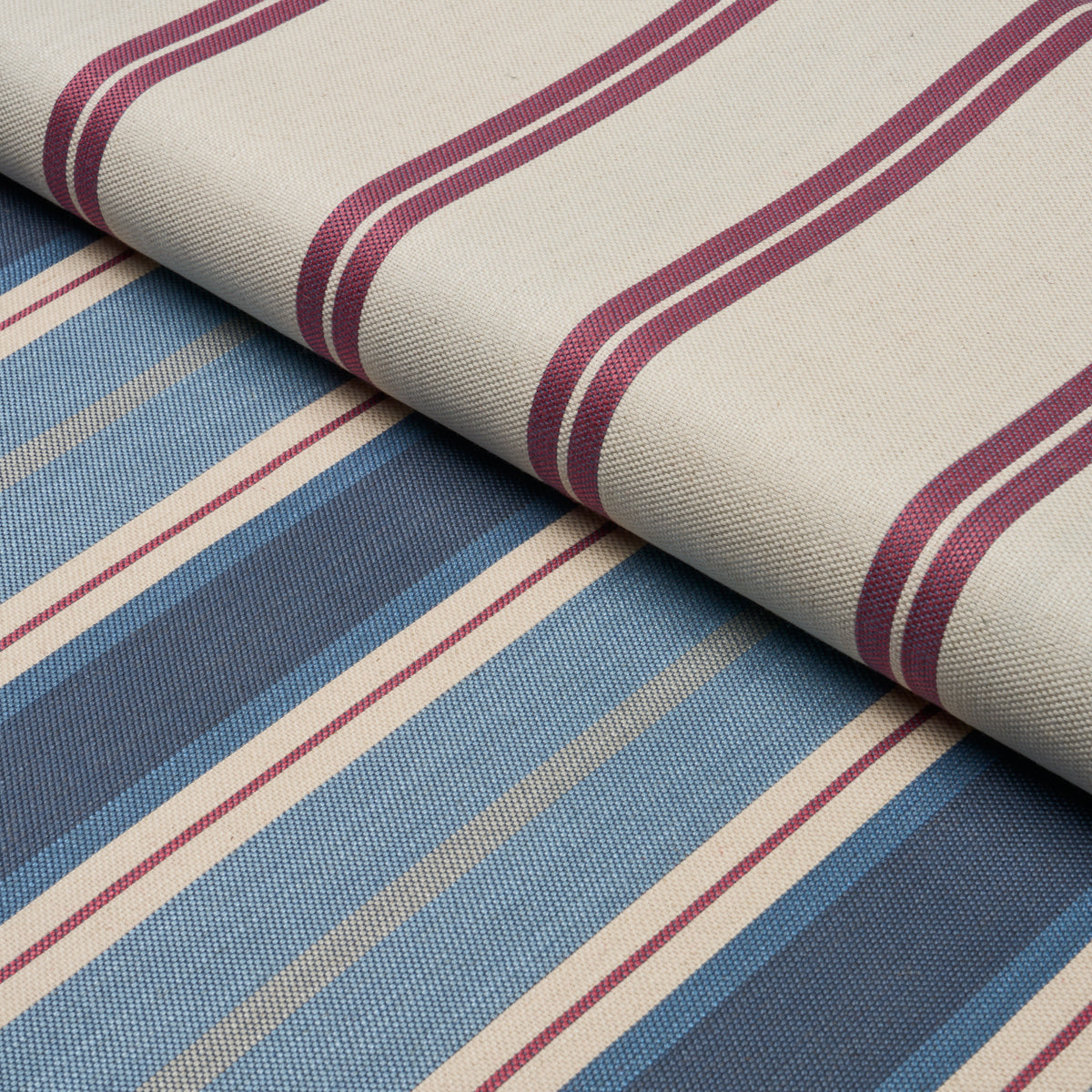 Purchase 86882 | Double Face Stripes, Denim Rosé - Schumacher Fabric