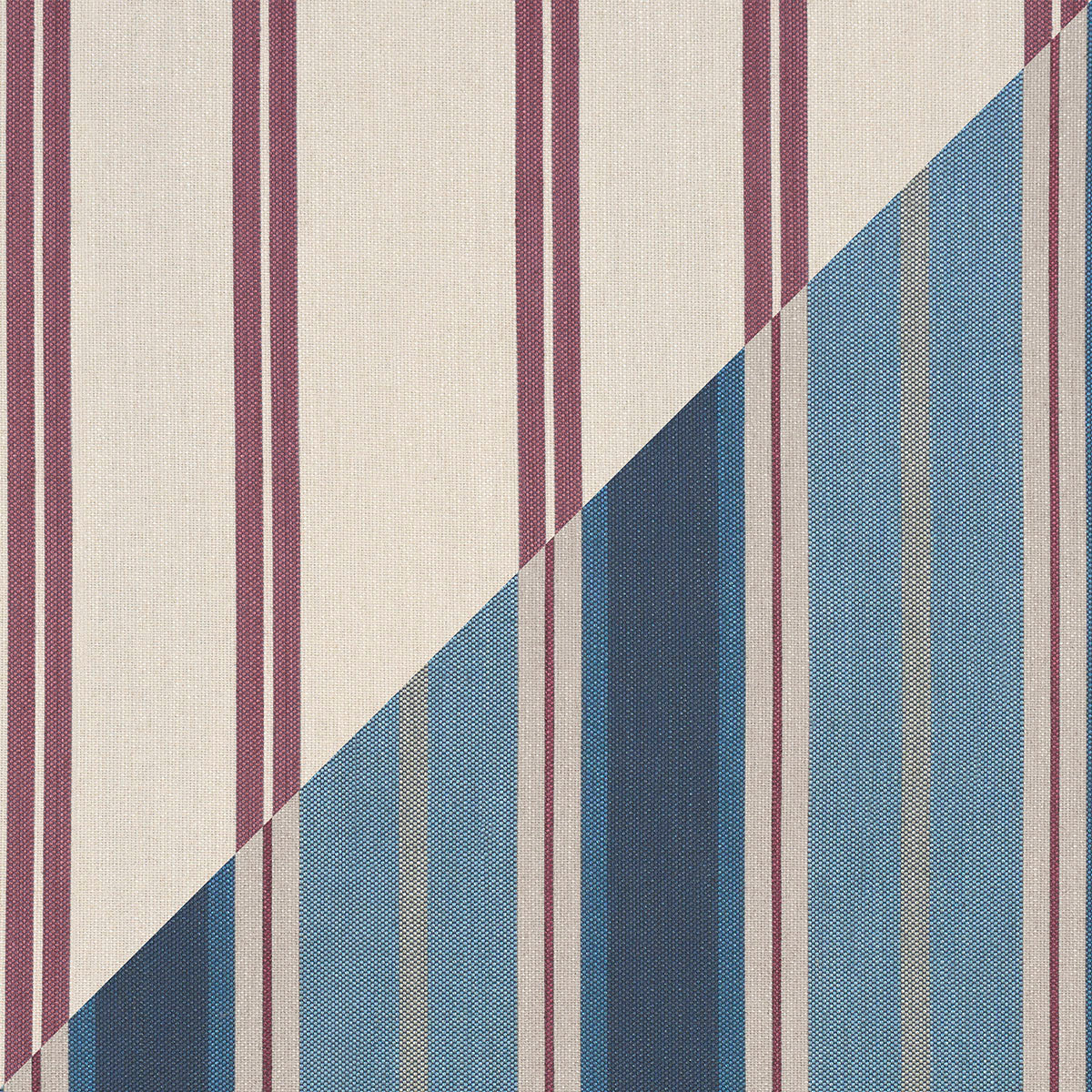 Purchase 86882 | Double Face Stripes, Denim Rosé - Schumacher Fabric