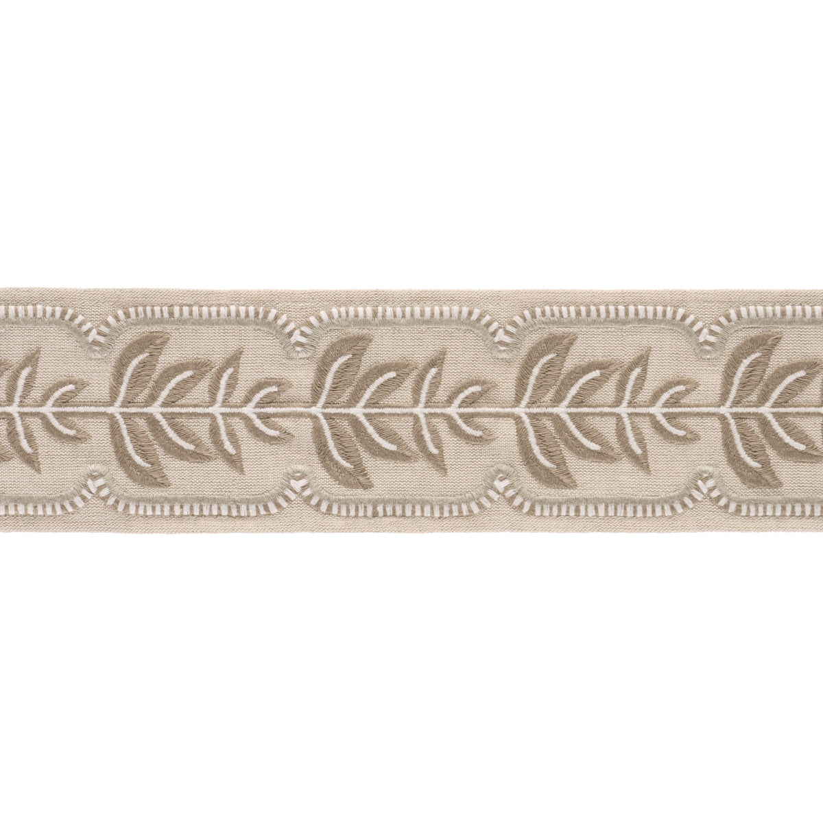 Purchase 86910 | High Line Tape, Stone - Schumacher Trim