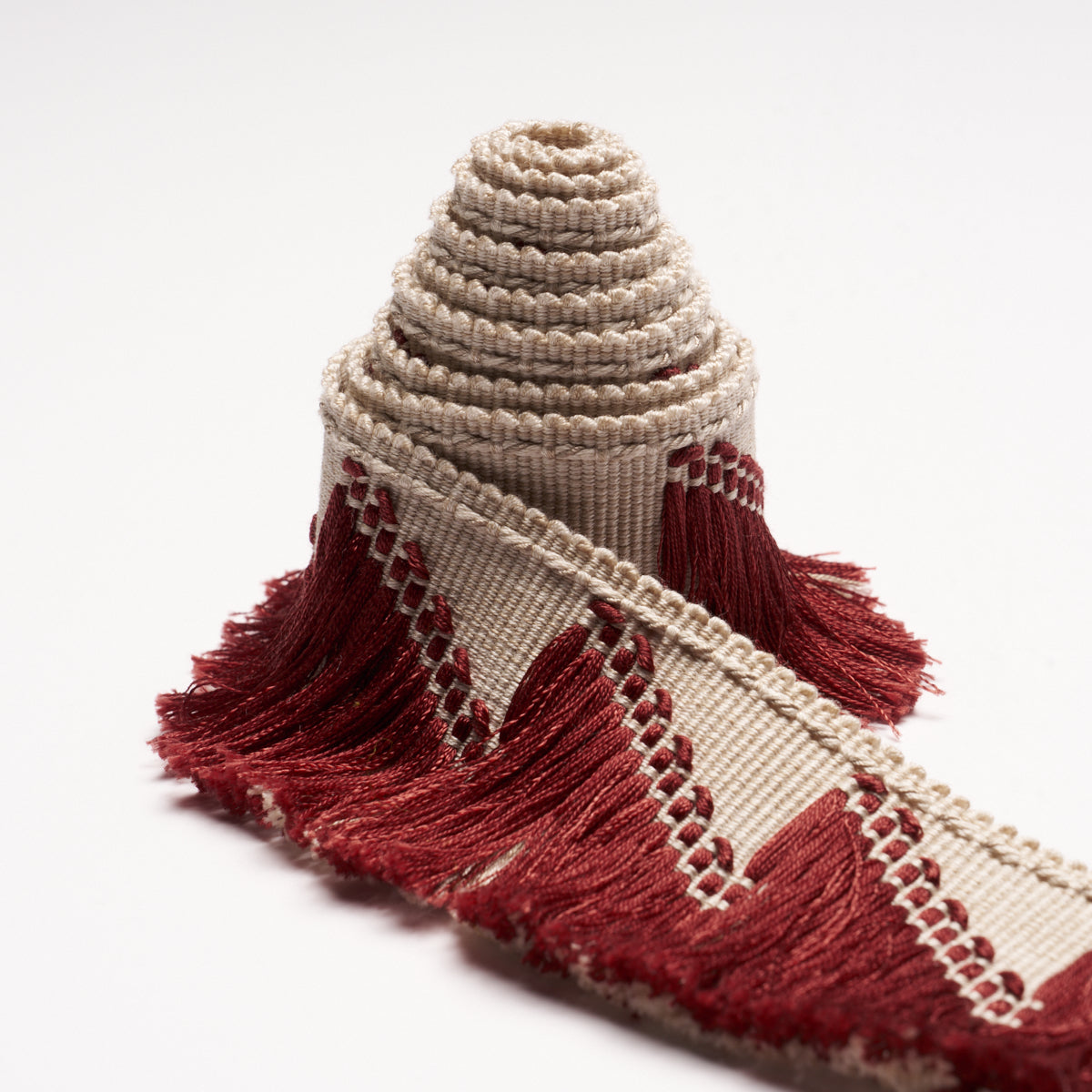 Purchase 86931 | Trace Of Connection Fringe, Merlot - Schumacher Trim