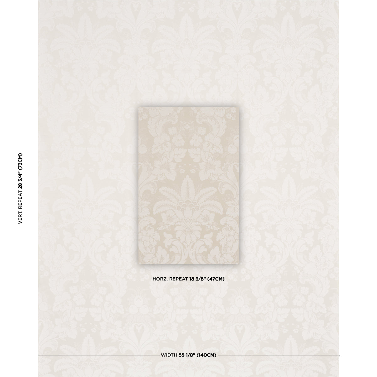 Purchase 87092 | Kennedy Damask, Ivory - Schumacher Fabric