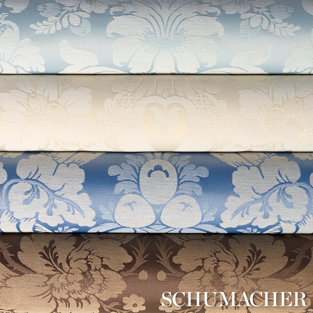 Purchase 87093 | Kennedy Damask, Cobalt - Schumacher Fabric