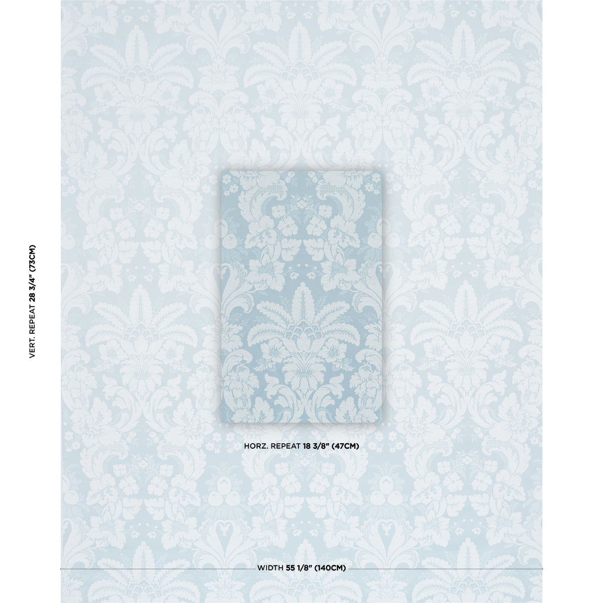 Purchase 87094 | Kennedy Damask, Robin'S Egg - Schumacher Fabric