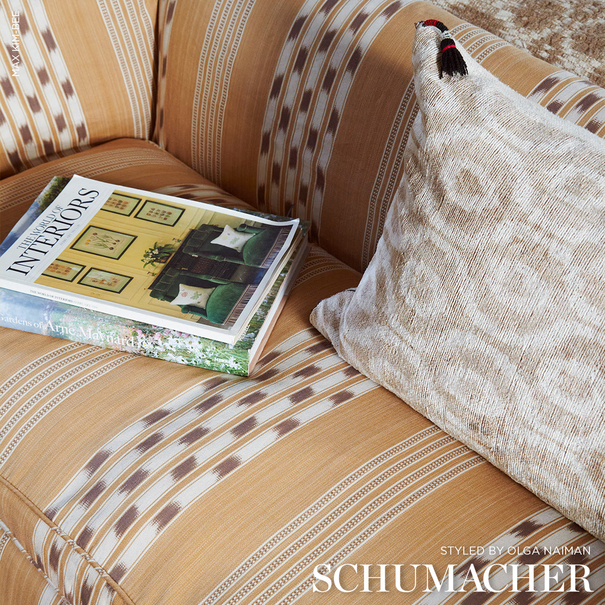 Purchase 87242 | Deja Stripe, Ochre - Schumacher Fabric