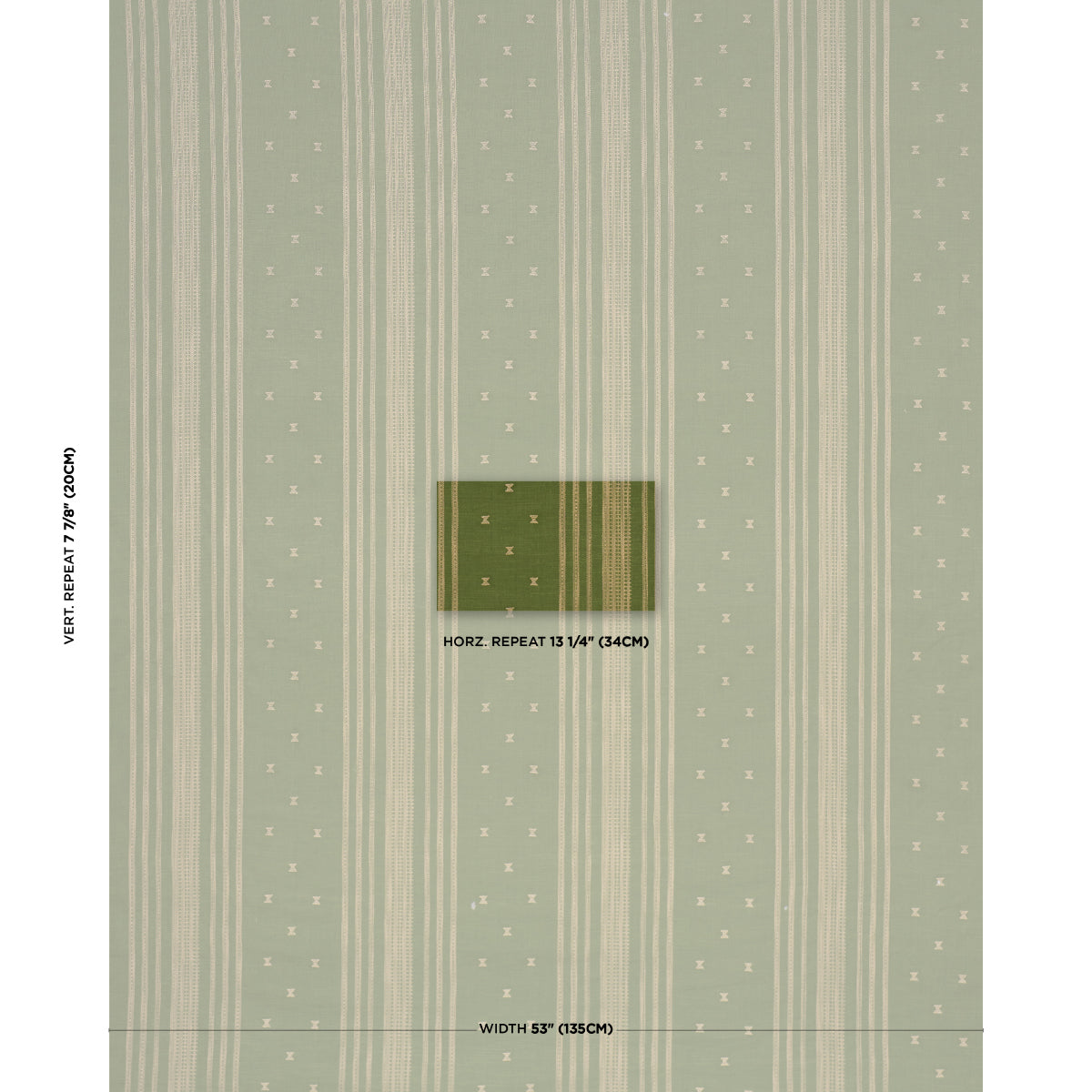 Purchase 87251 | Imara Stripe, Green - Schumacher Fabric