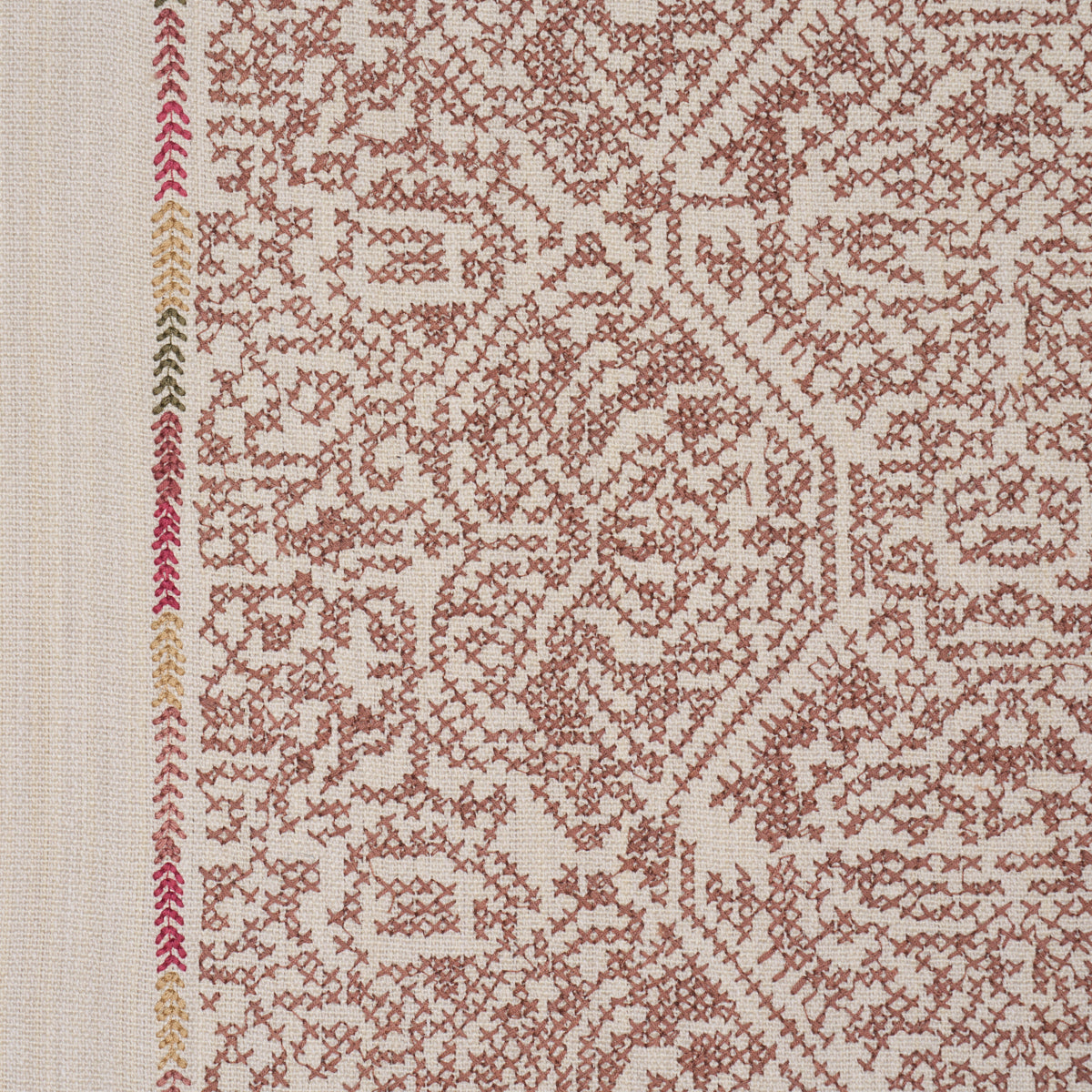 Purchase 87270 | Orion Embroidery, Clay - Schumacher Fabric