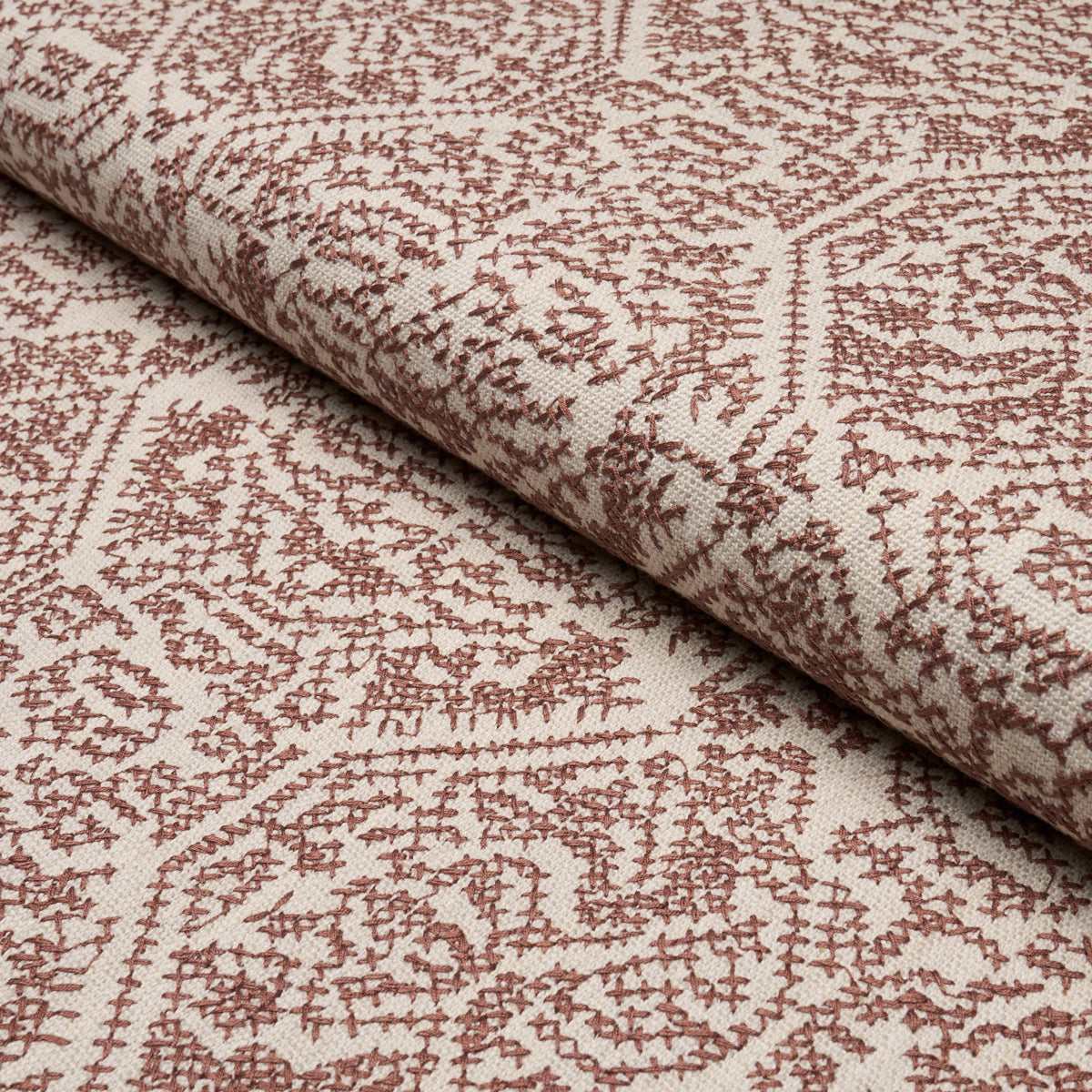 Purchase 87270 | Orion Embroidery, Clay - Schumacher Fabric