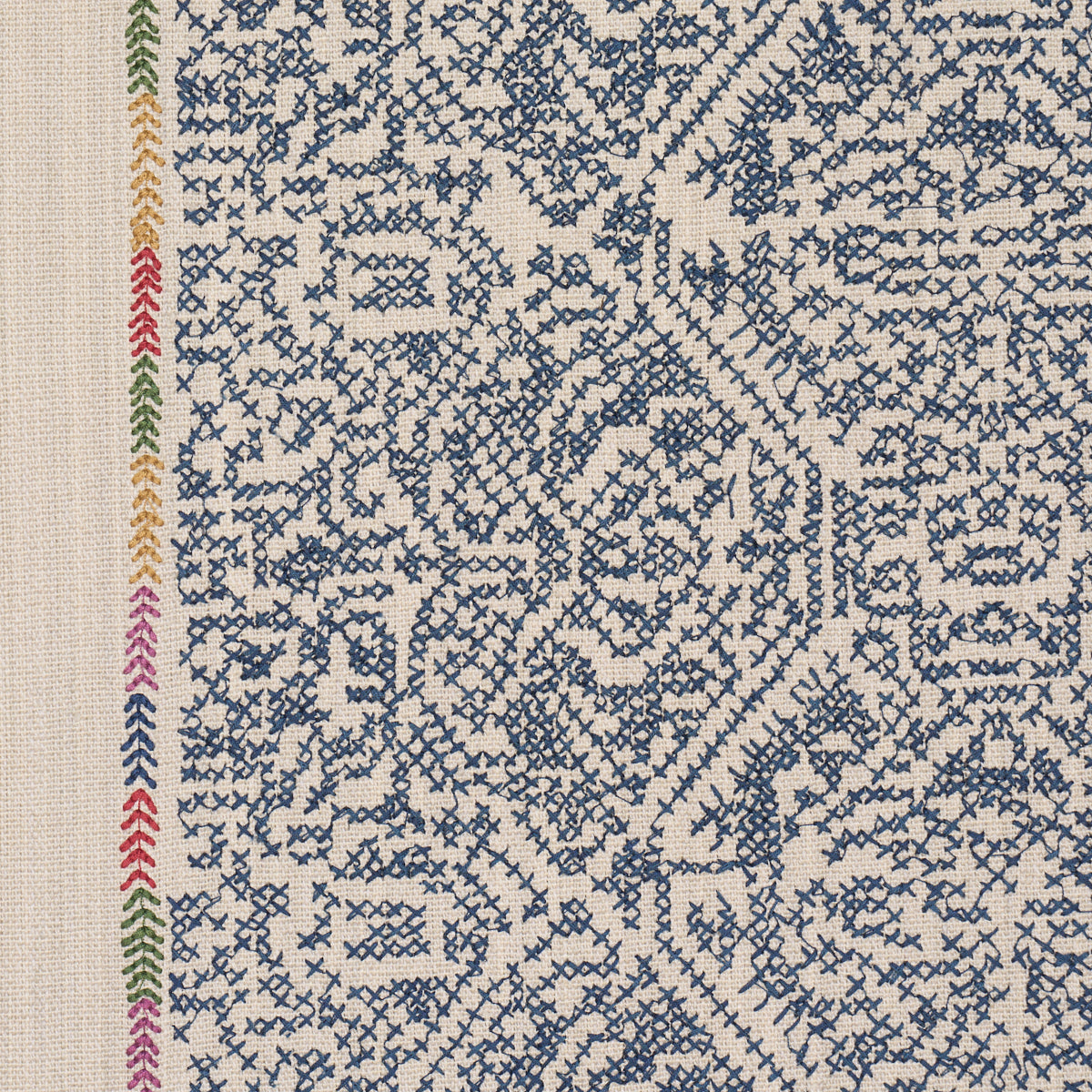 Purchase 87271 | Orion Embroidery, Indigo - Schumacher Fabric
