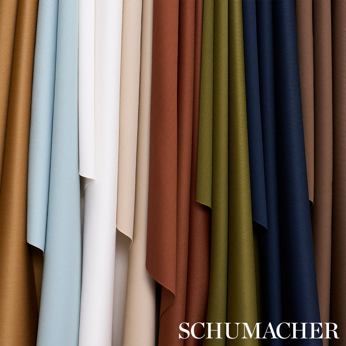 Purchase 87326 | Donovan Merino Wool Sateen, Blue - Schumacher Fabric