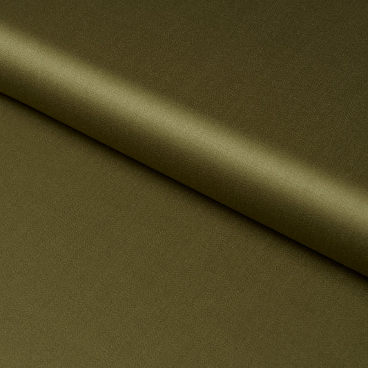 Purchase 87327 | Donovan Merino Wool Sateen, Olive - Schumacher Fabric