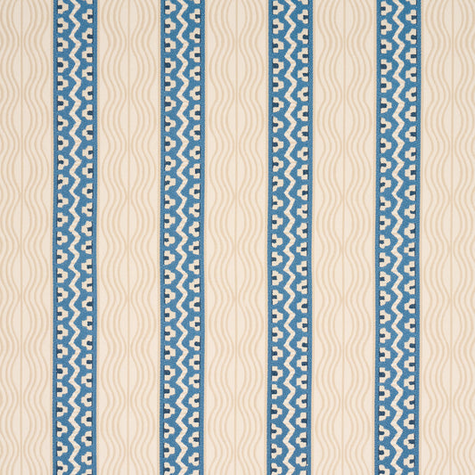 Purchase 87450 | Crème Anglaise, English Cream/Denim Blue - Schumacher Fabric