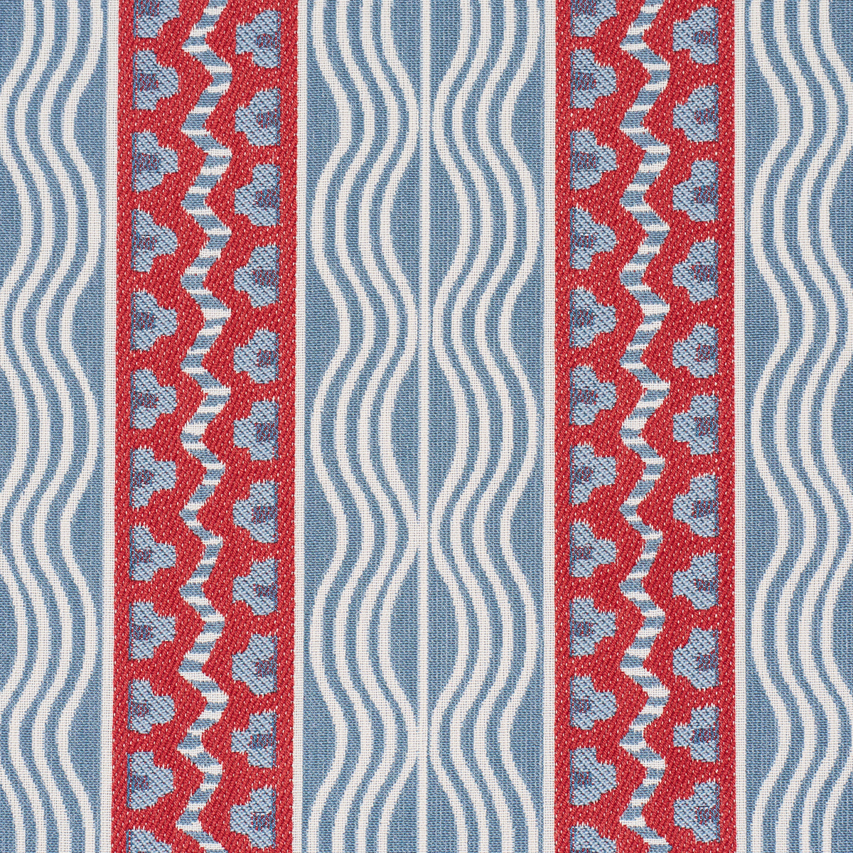 Purchase 87451 | Crème Anglaise, French Red & Blue - Schumacher Fabric
