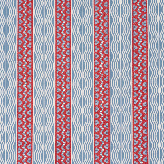 Purchase 87451 | Crème Anglaise, French Red & Blue - Schumacher Fabric