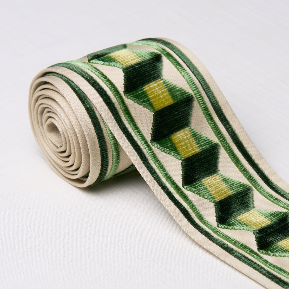 Purchase 87462 | Jilly Velvet Tape, Pear Green - Schumacher Trim