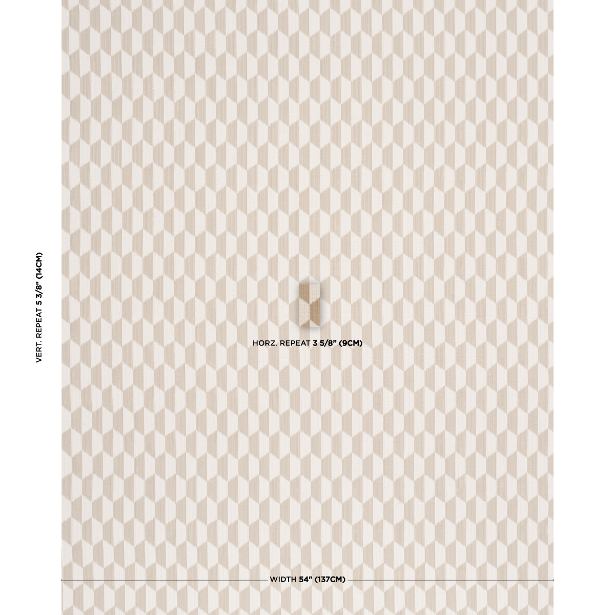Purchase 87491 | Dena Diamond Ikat Performance, Natural - Schumacher Fabric