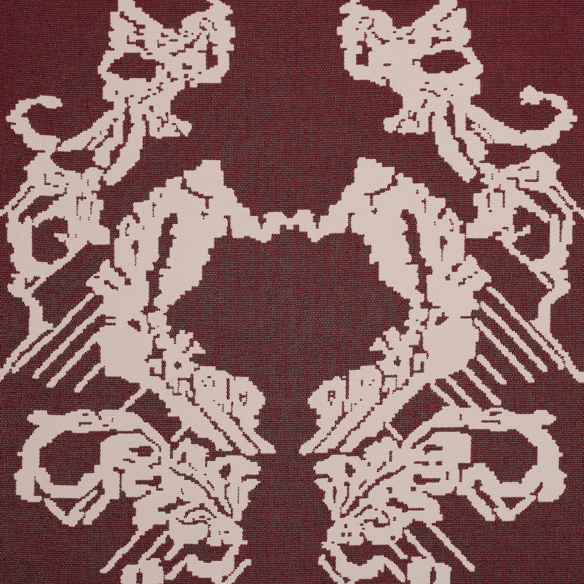Purchase 87551 | Reversible Digital Damask, Merlot - Schumacher Fabric