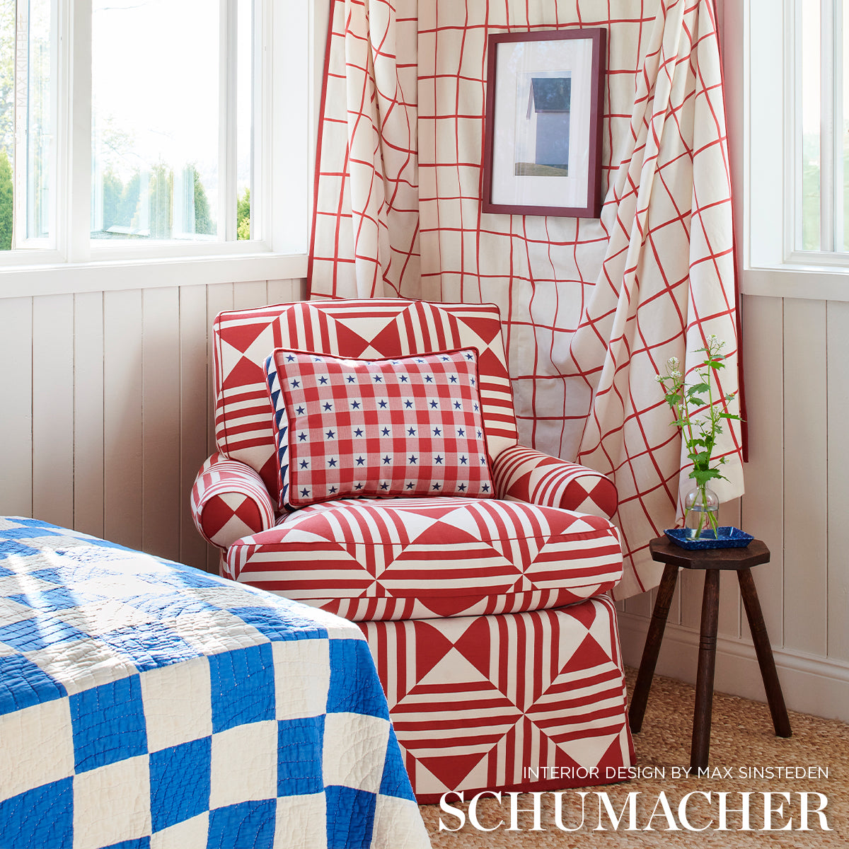 Purchase 87581 | Quilted Diamond Tape, Americana - Schumacher Trim