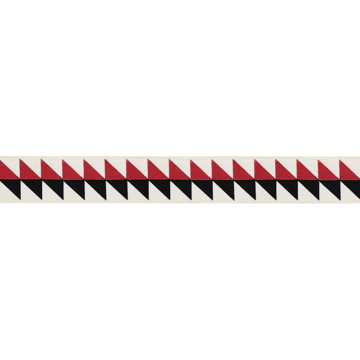 Purchase 87582 | Quilted Diamond Tape, Black & Red - Schumacher Trim