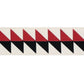 Purchase 87582 | Quilted Diamond Tape, Black & Red - Schumacher Trim
