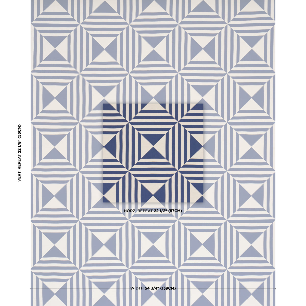 Purchase 87590 | Square In A Square, Navy - Schumacher Fabric