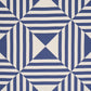 Purchase 87590 | Square In A Square, Navy - Schumacher Fabric