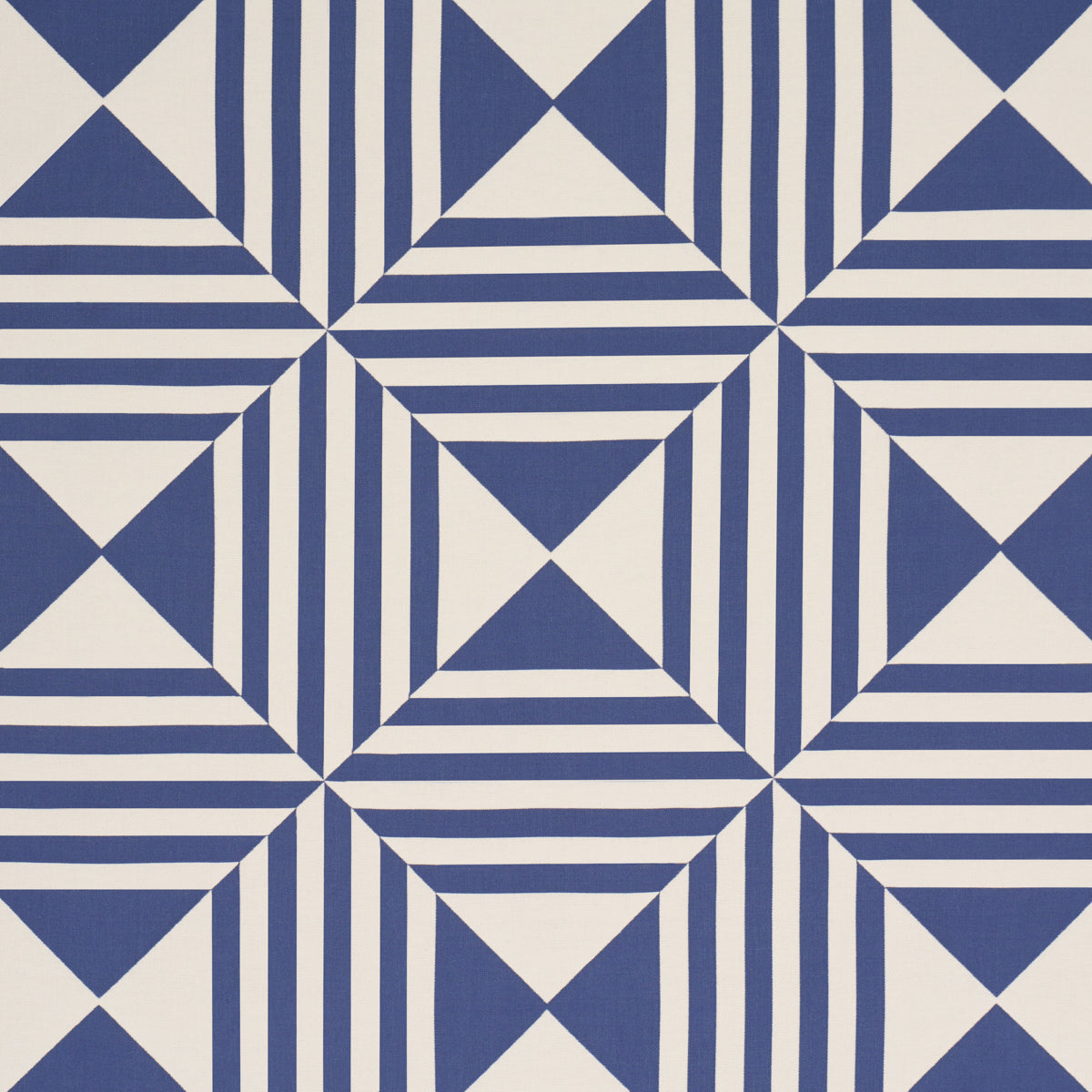 Purchase 87590 | Square In A Square, Navy - Schumacher Fabric