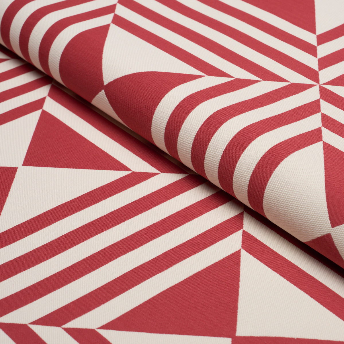 Purchase 87591 | Square In A Square, Red - Schumacher Fabric