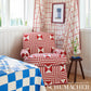 Purchase 87591 | Square In A Square, Red - Schumacher Fabric