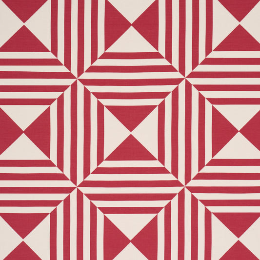 Purchase 87591 | Square In A Square, Red - Schumacher Fabric
