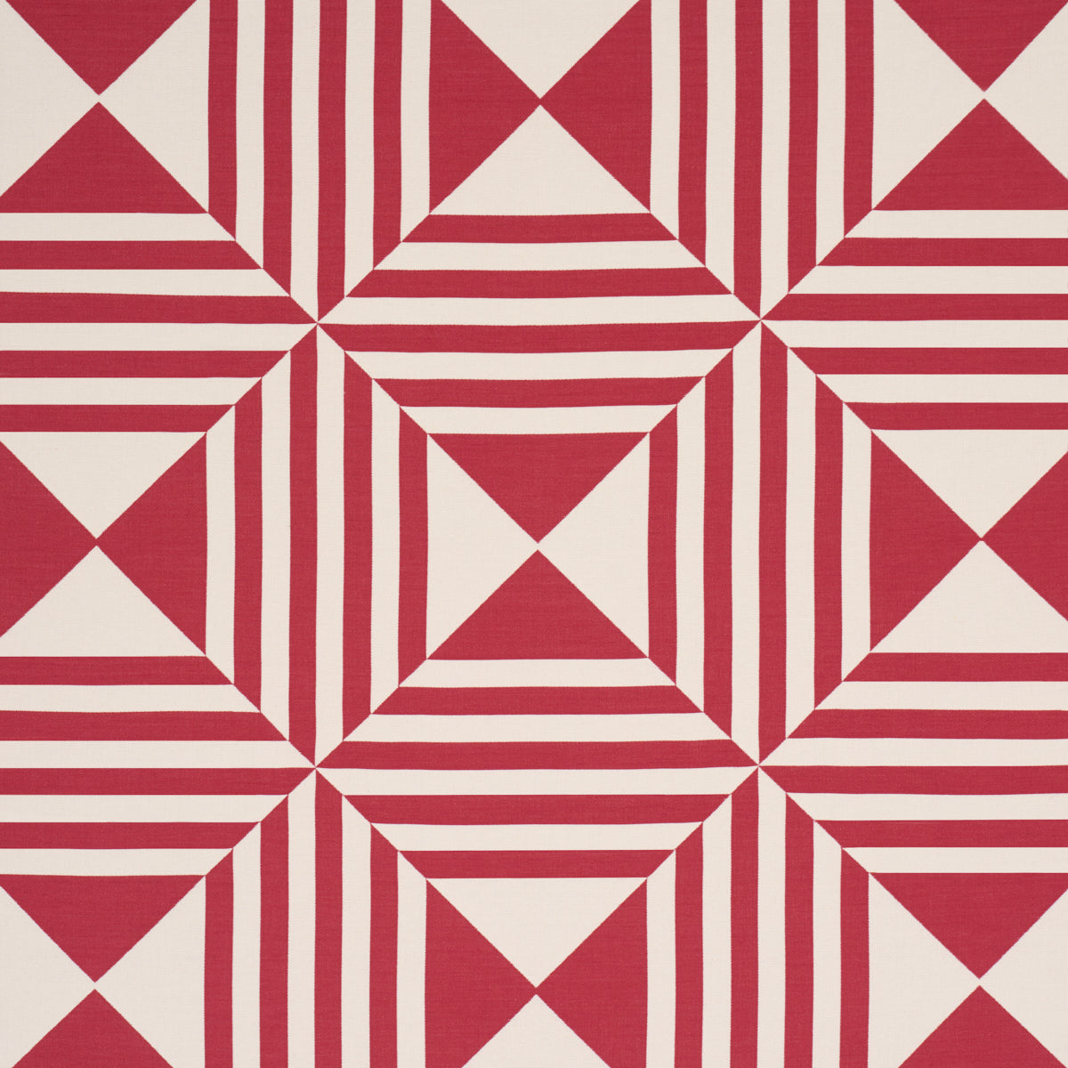 Purchase 87591 | Square In A Square, Red - Schumacher Fabric