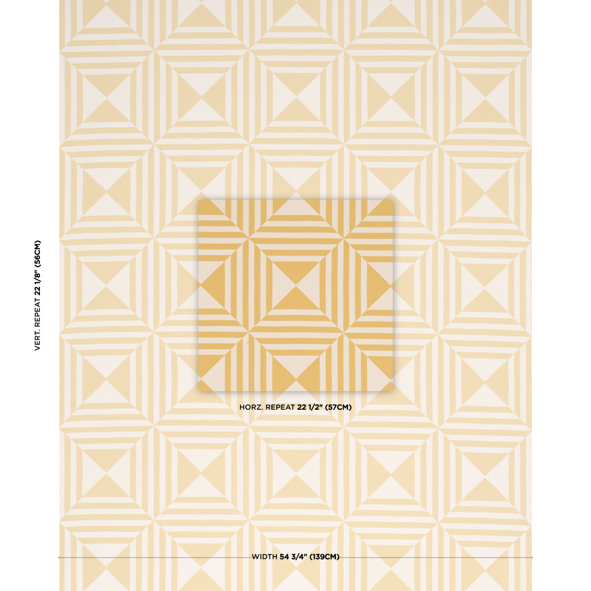 Purchase 87592 | Square In A Square, Yellow - Schumacher Fabric