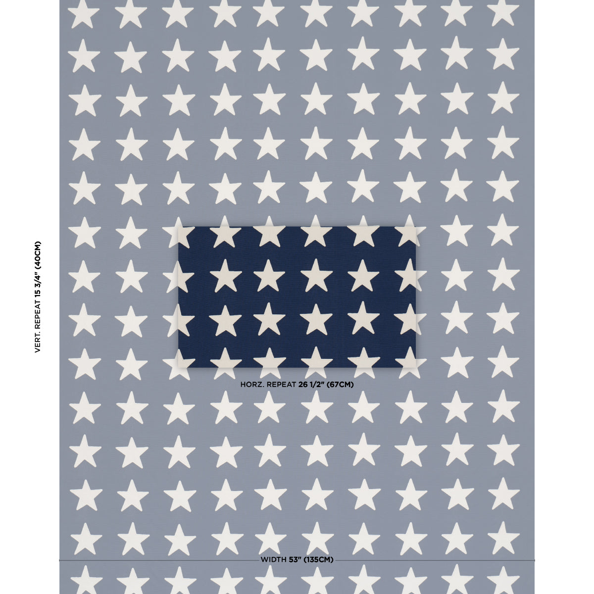 Purchase 87600 | Starfield Appliqué, Navy - Schumacher Fabric