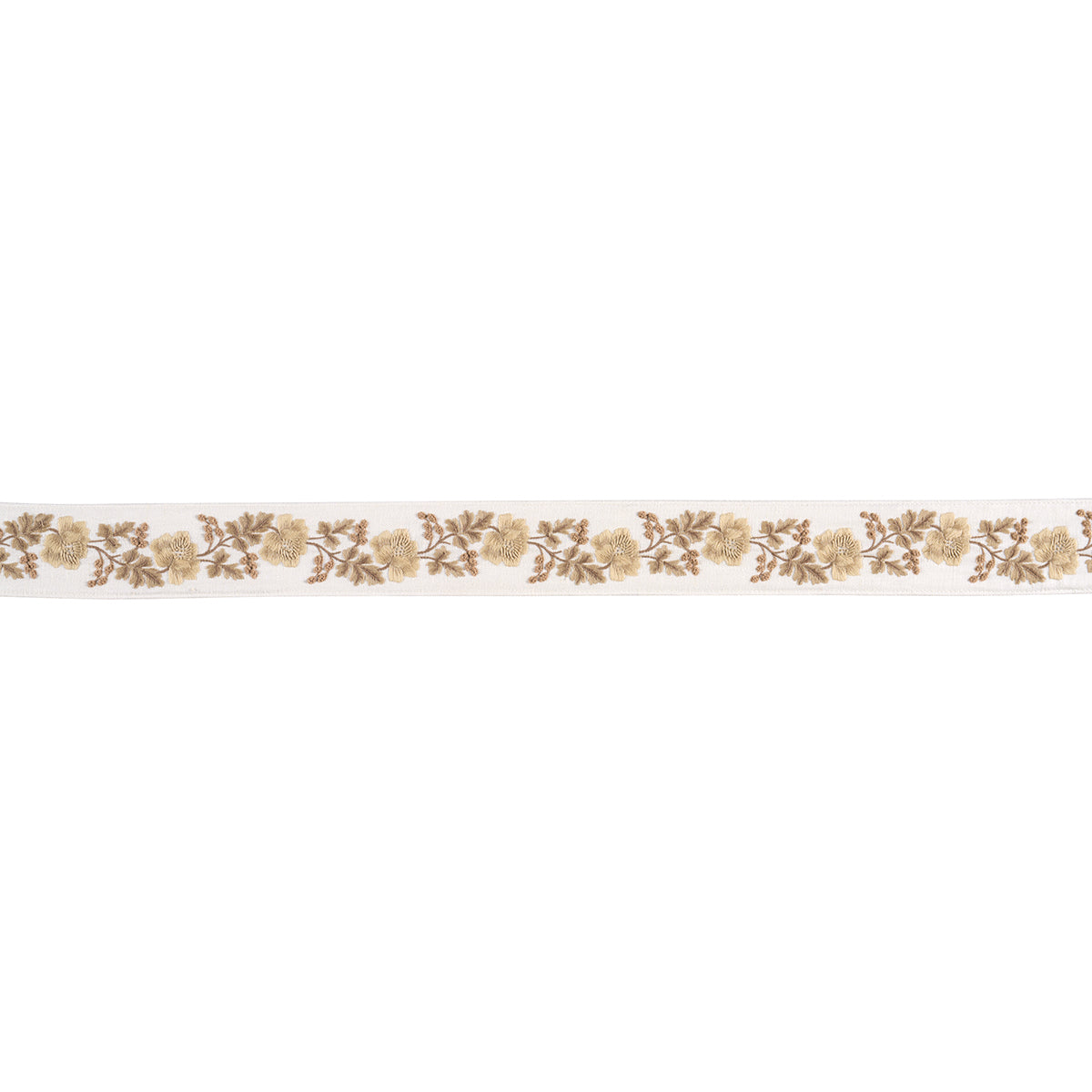 Purchase 87840 | Elise Hand-Embroidered Tape, Harvest - Schumacher Trim