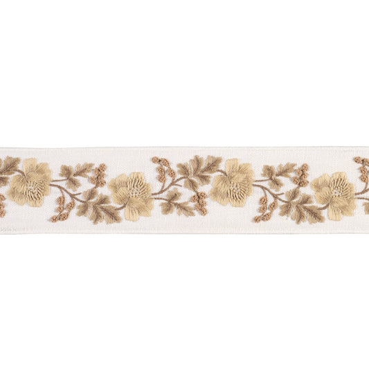 Purchase 87840 | Elise Hand-Embroidered Tape, Harvest - Schumacher Trim
