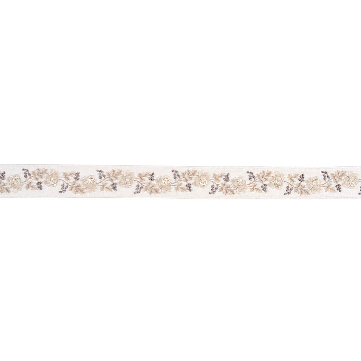 Purchase 87841 | Elise Hand-Embroidered Tape, Oyster - Schumacher Trim