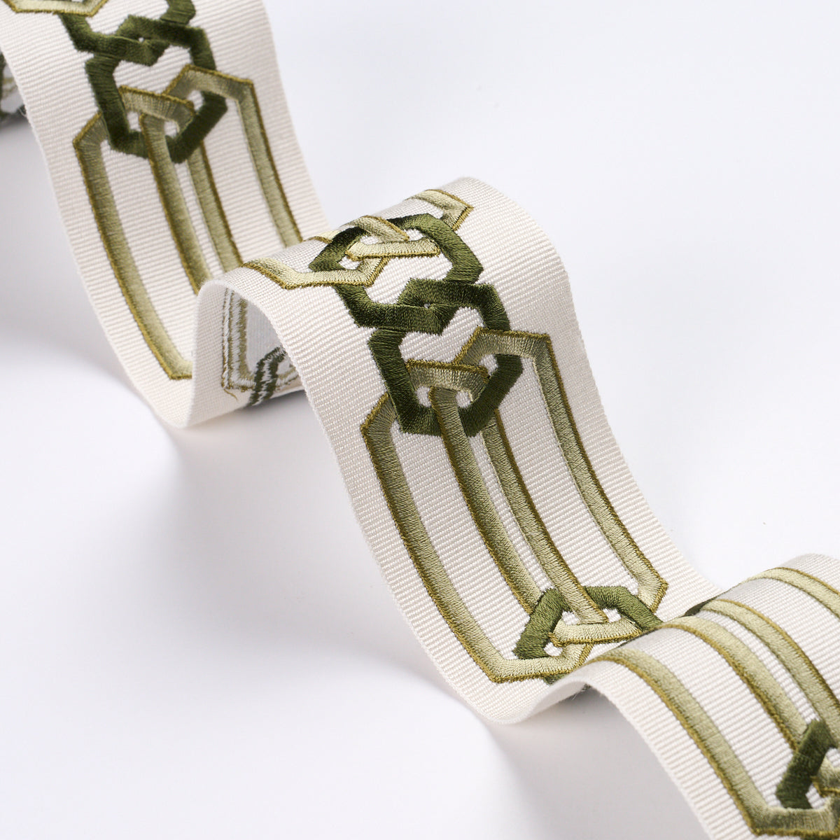 Purchase 87861 | Corinne Tape, Green - Schumacher Trim