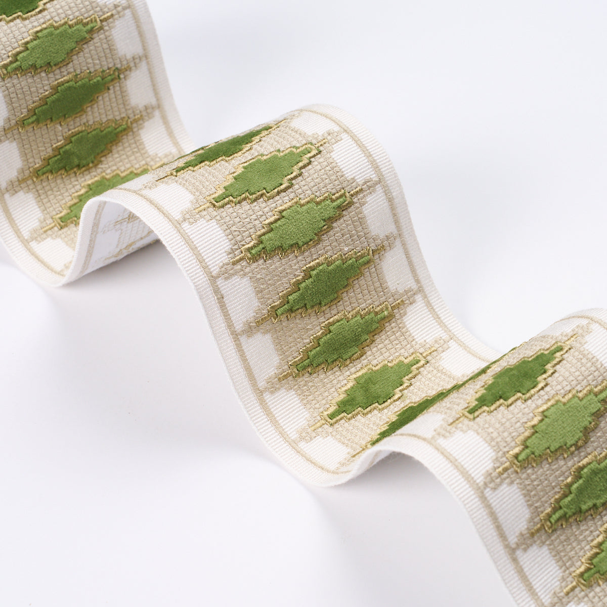 Purchase 87871 | Mireille Velvet Tape, Moss - Schumacher Trim