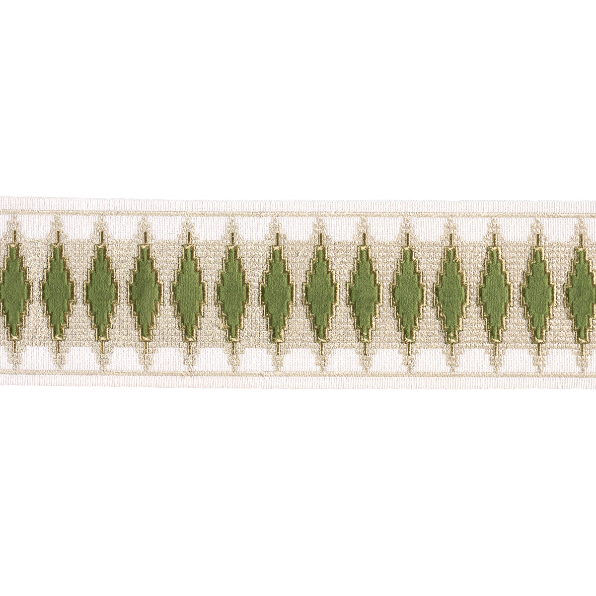 Purchase 87871 | Mireille Velvet Tape, Moss - Schumacher Trim