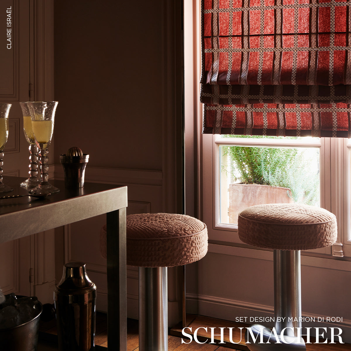 Purchase 88012 | Fuzzy Plaid, Wythe Rose - Schumacher Fabric