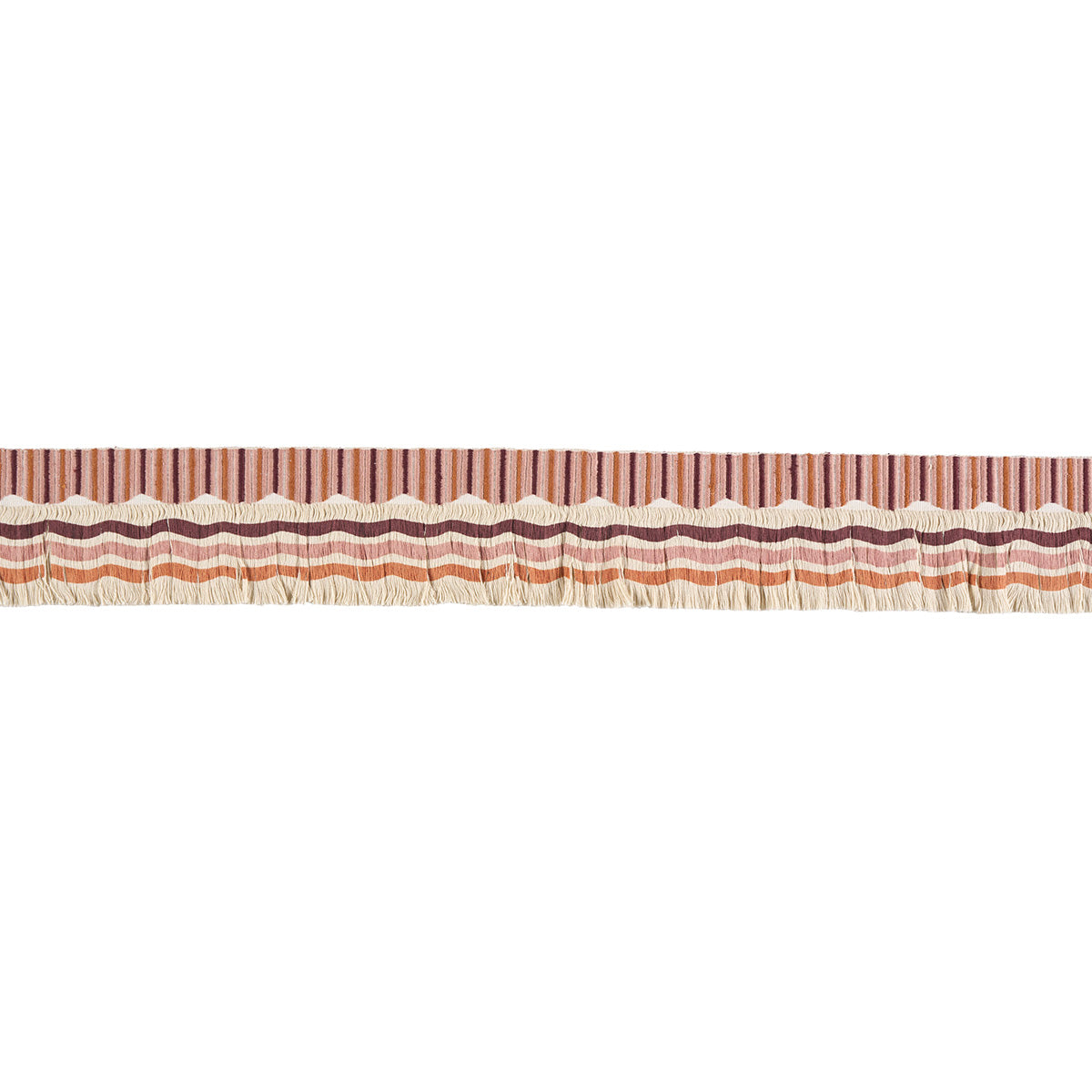 Purchase 88041 | Groove Fringe, Coral Dawn - Schumacher Trim
