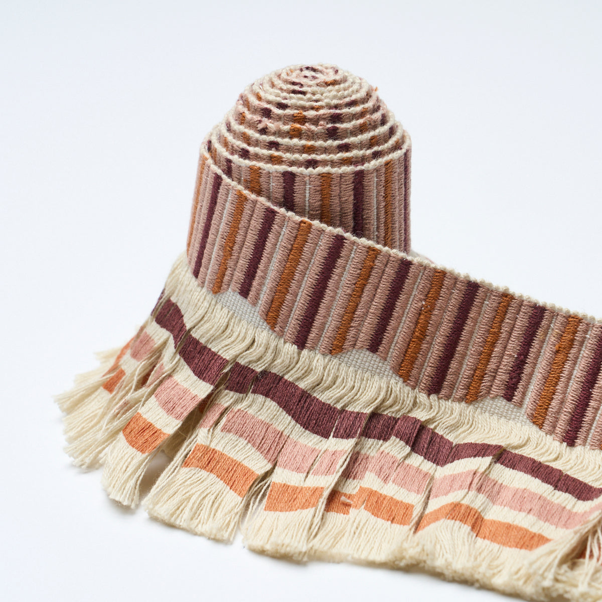 Purchase 88041 | Groove Fringe, Coral Dawn - Schumacher Trim