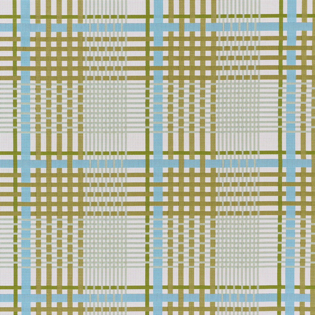 Purchase 88060 | Resonance Plaid Indoor/Outdoor, Verdant Sky - Schumacher Fabric